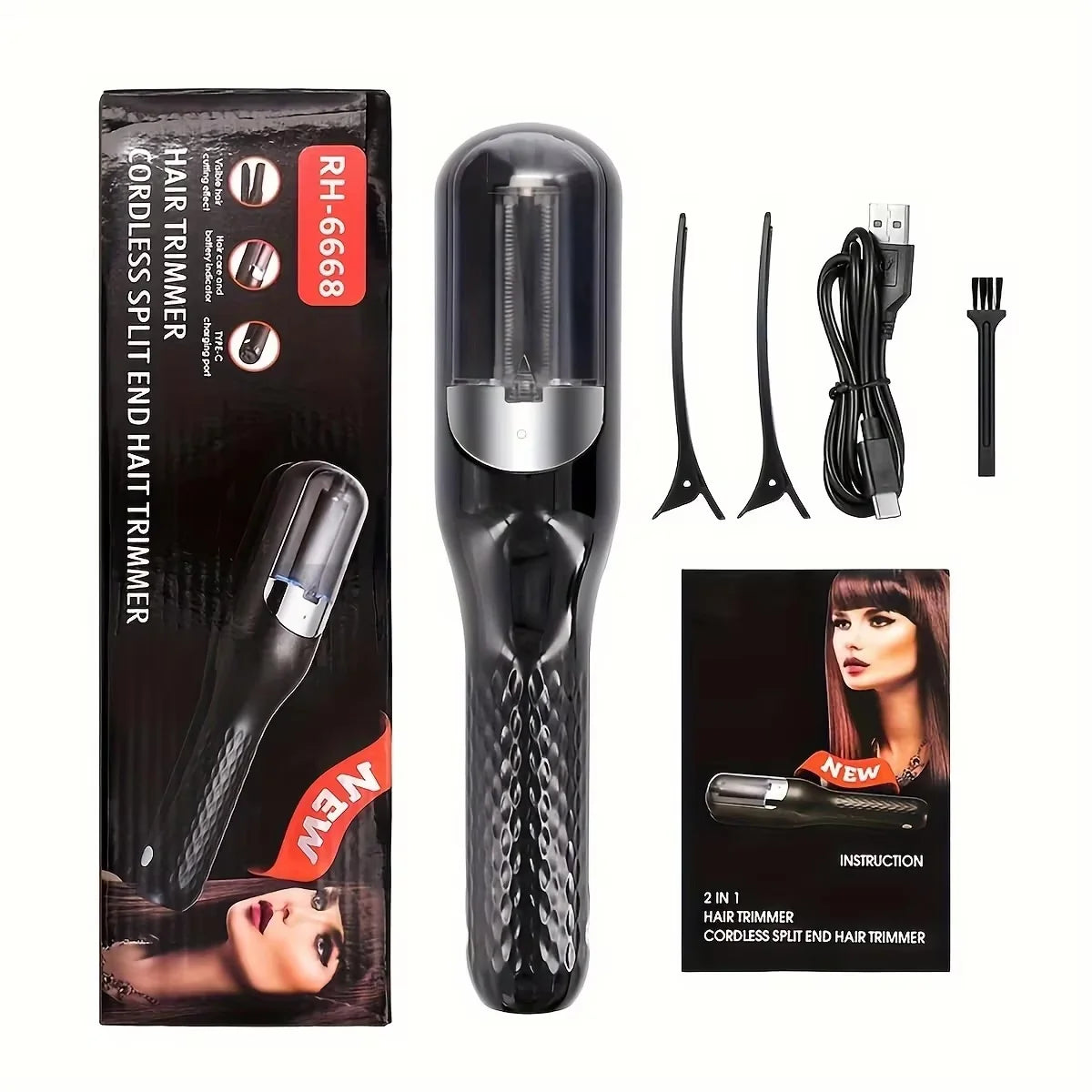2-in-1 Cordless Hair Splitter for Smooth, Silky Hair💇🏻‍♀️
