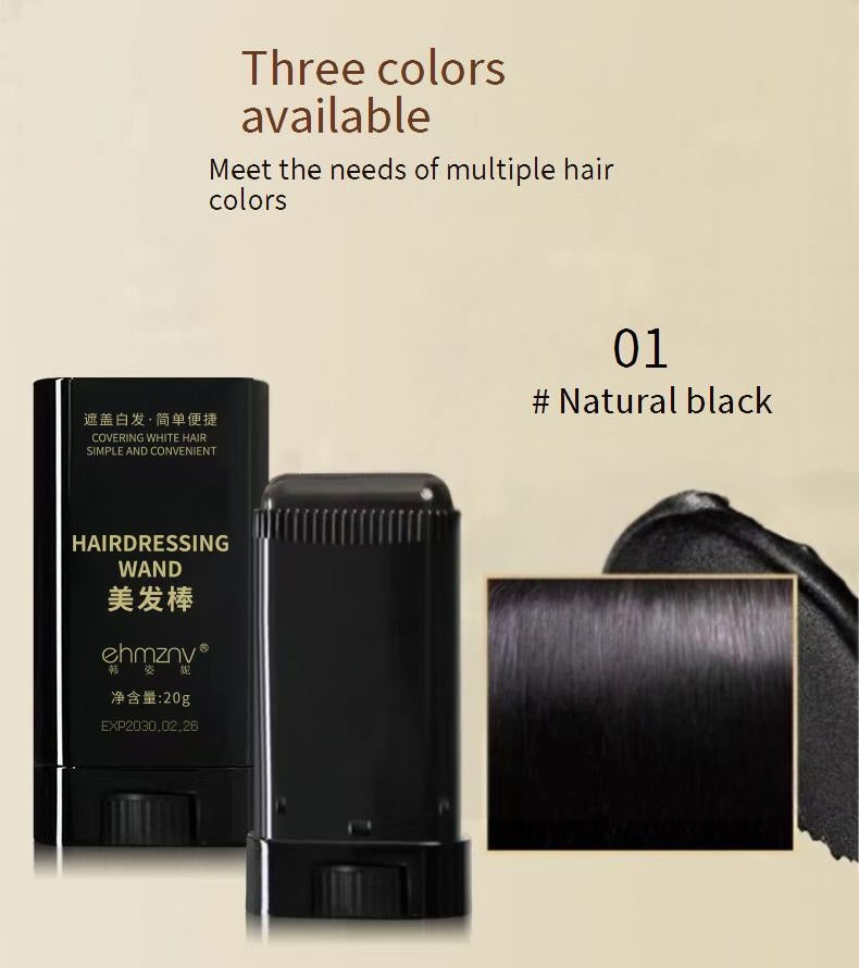 Hair Wax Stick for Flyaways & Grey Hair Coverage | 2-in-1 Hair Styling Wand with Comb | Waterproof Frizz Control & Root Touch Up (20g)