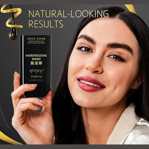 Hair Wax Stick for Flyaways & Grey Hair Coverage | 2-in-1 Hair Styling Wand with Comb | Waterproof Frizz Control & Root Touch Up (20g)
