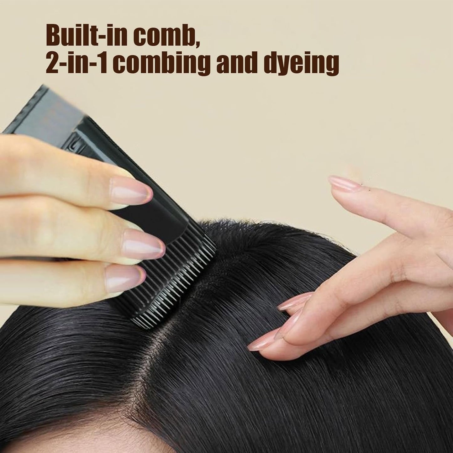 Hair Wax Stick for Flyaways & Grey Hair Coverage | 2-in-1 Hair Styling Wand with Comb | Waterproof Frizz Control & Root Touch Up (20g)