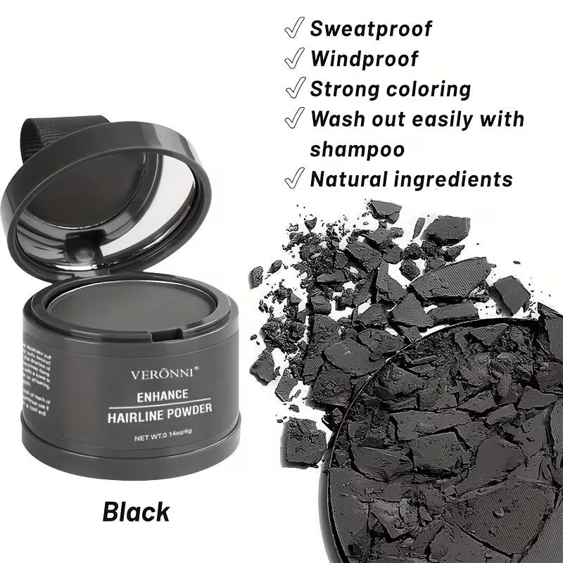 Root Touch up Powder, Instant Hairline Powder for Thinning Areas and Gray Hair Coverage, Natural and Non-greasy Root Cover up for Women and Men
