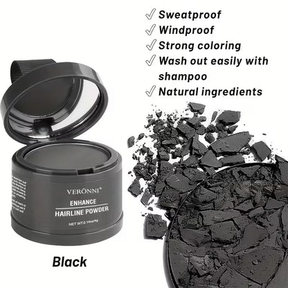 Root Touch up Powder, Instant Hairline Powder for Thinning Areas and Gray Hair Coverage, Natural and Non-greasy Root Cover up for Women and Men