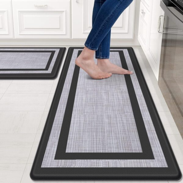 Mattitude Kitchen Mat [2 PCS] Cushioned Anti-Fatigue Non-Skid Waterproof Rugs Ergonomic